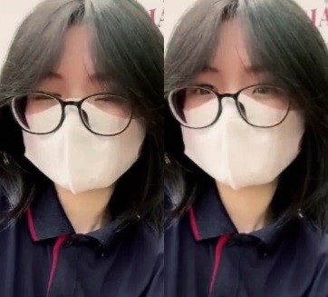 Em học sinh Ngọc Lam kính cận đầy quyến rũ